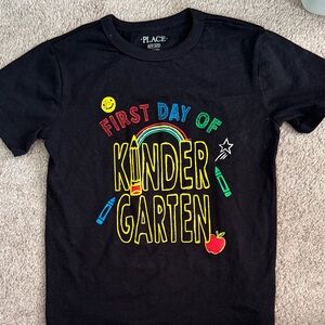 The Children's Place Black First Day of Kindergarten Shirt